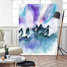 Mountain Magic  Watercolor by Jen Merli on GIANT ART - blue mixed media