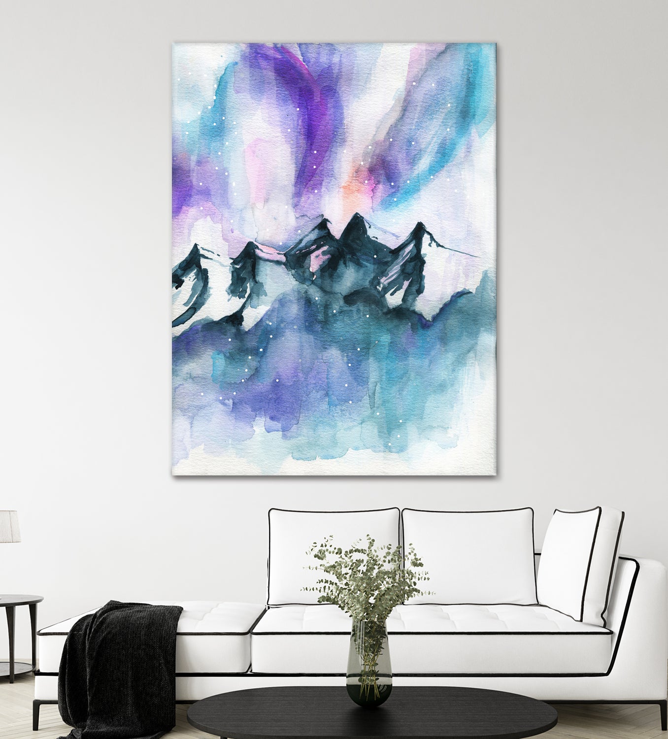 Mountain Magic  Watercolor by Jen Merli on GIANT ART - blue mixed media