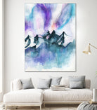 Mountain Magic  Watercolor by Jen Merli on GIANT ART - blue mixed media