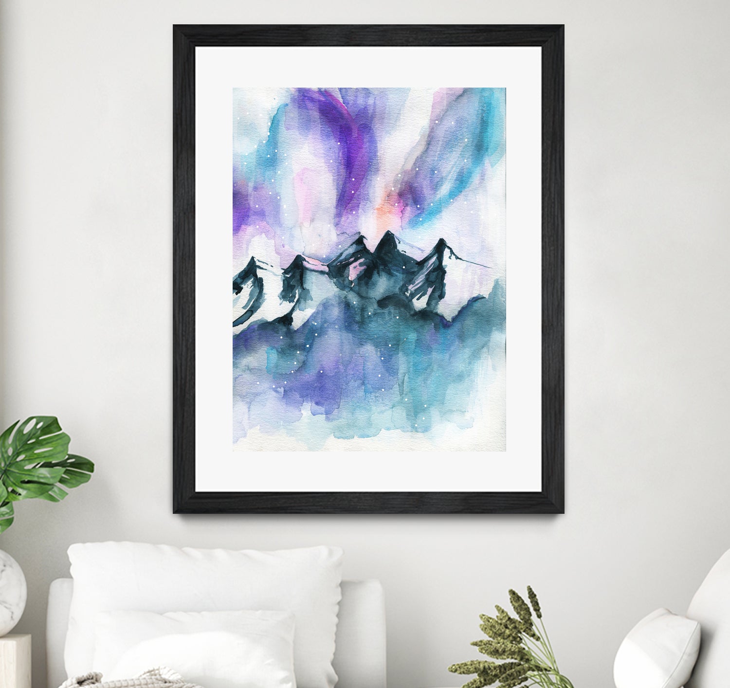 Mountain Magic  Watercolor by Jen Merli on GIANT ART - blue mixed media