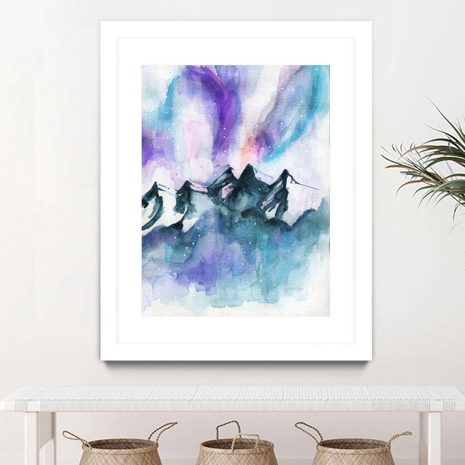 Mountain Magic  Watercolor by Jen Merli on GIANT ART - blue mixed media