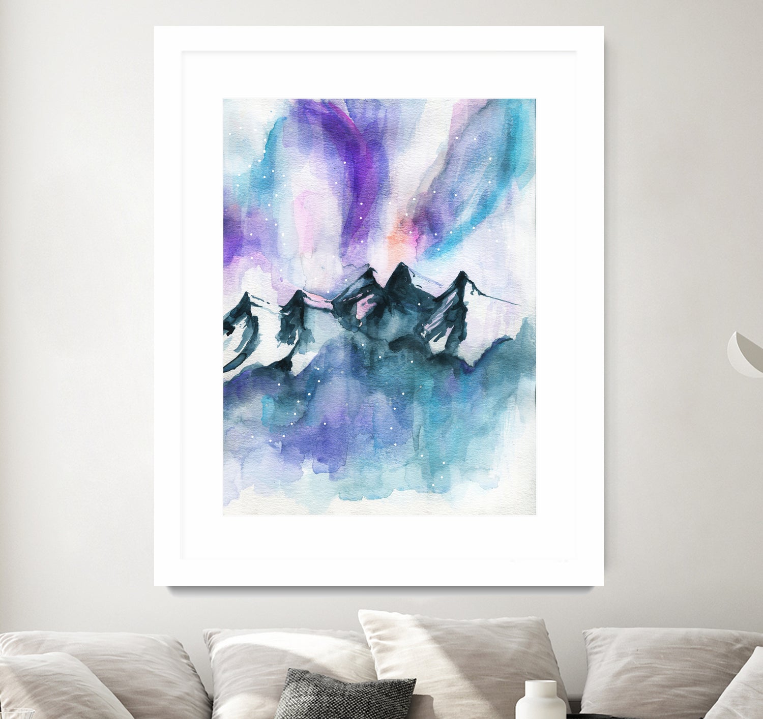 Mountain Magic  Watercolor by Jen Merli on GIANT ART - blue mixed media