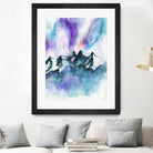 Mountain Magic  Watercolor by Jen Merli on GIANT ART - blue mixed media