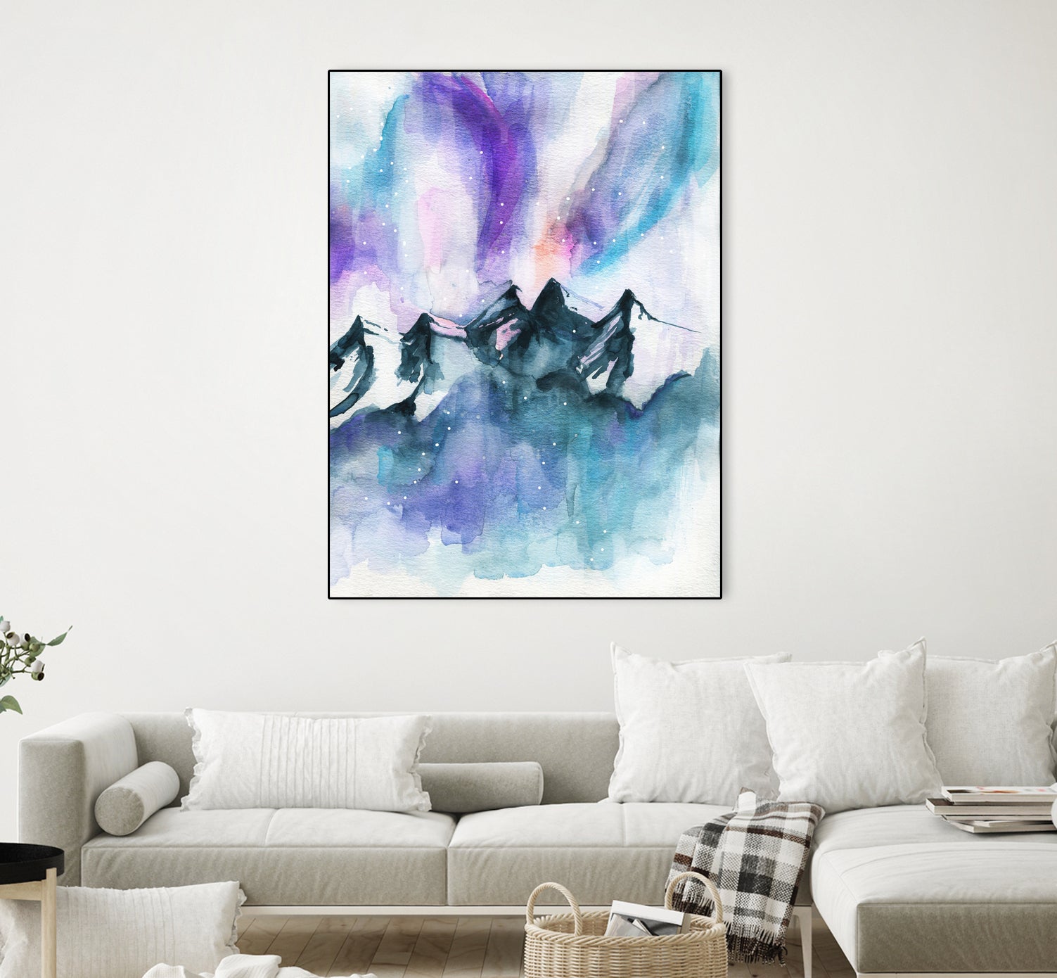 Mountain Magic  Watercolor by Jen Merli on GIANT ART - blue mixed media