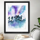 Mountain Magic  Watercolor by Jen Merli on GIANT ART - blue mixed media