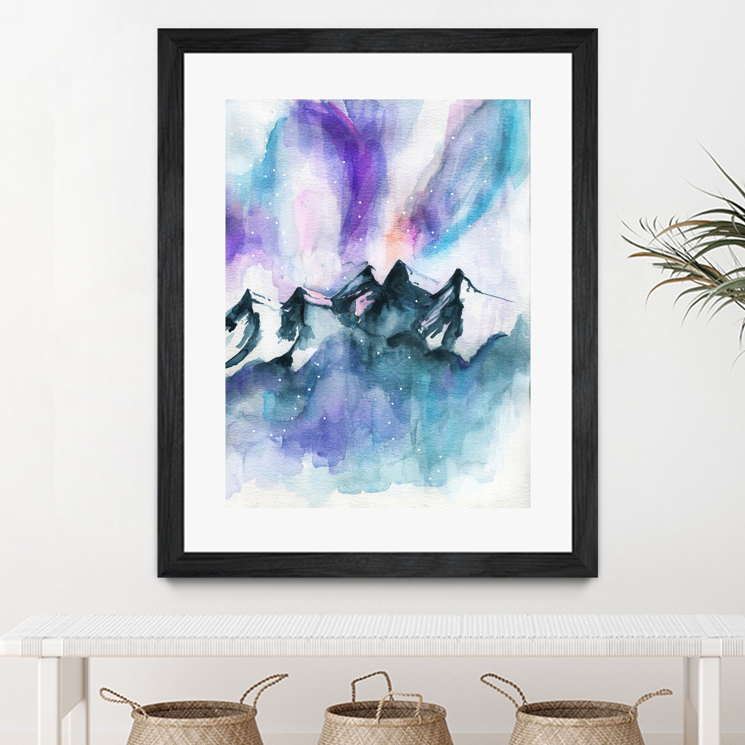 Mountain Magic  Watercolor by Jen Merli on GIANT ART - blue mixed media