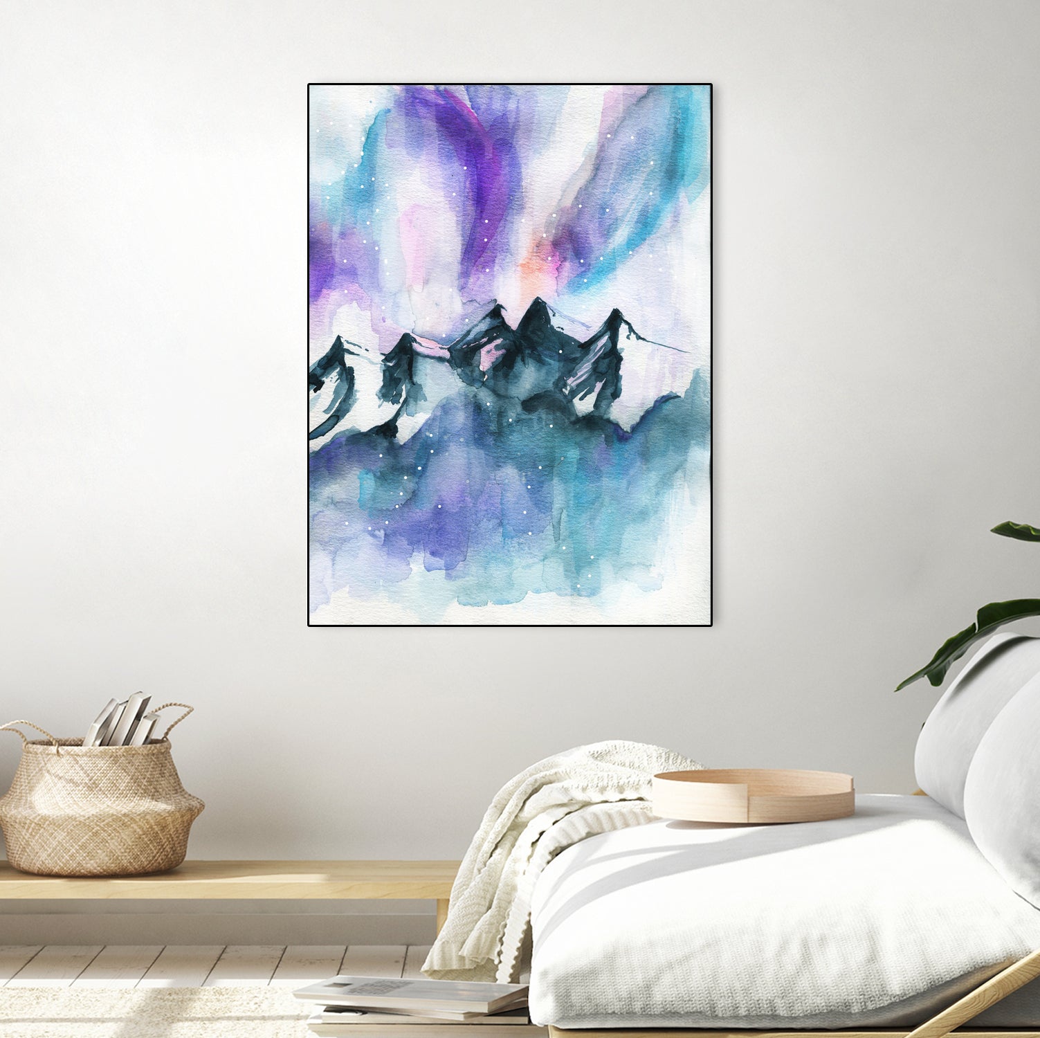 Mountain Magic  Watercolor by Jen Merli on GIANT ART - blue mixed media