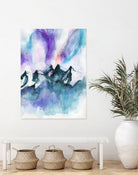 Mountain Magic  Watercolor by Jen Merli on GIANT ART - blue mixed media