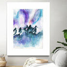 Mountain Magic  Watercolor by Jen Merli on GIANT ART - blue mixed media