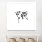 World Map by Monn Print on GIANT ART - white digital painting