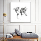 World Map by Monn Print on GIANT ART - white digital painting