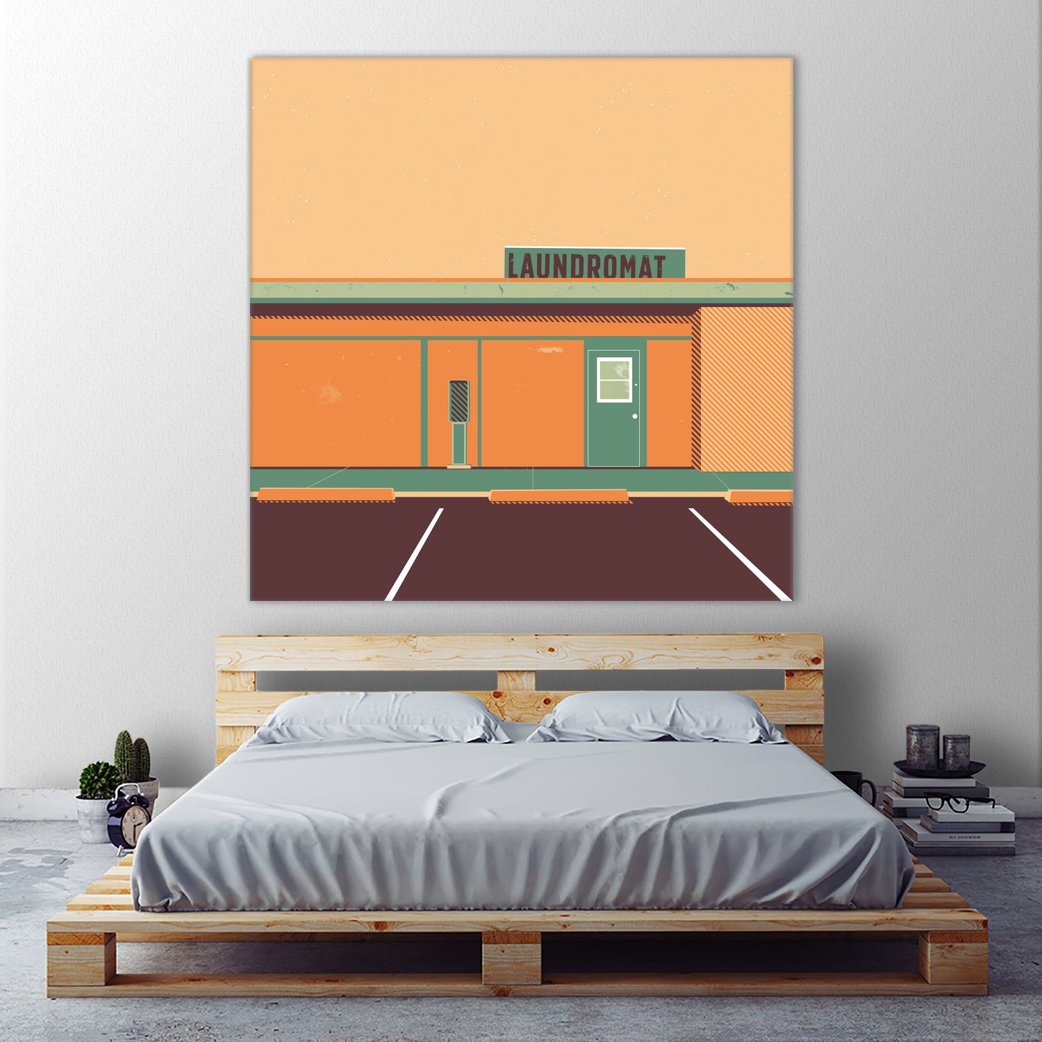 Desert Laundromat by Ben Stevens on GIANT ART - orange vector illustration