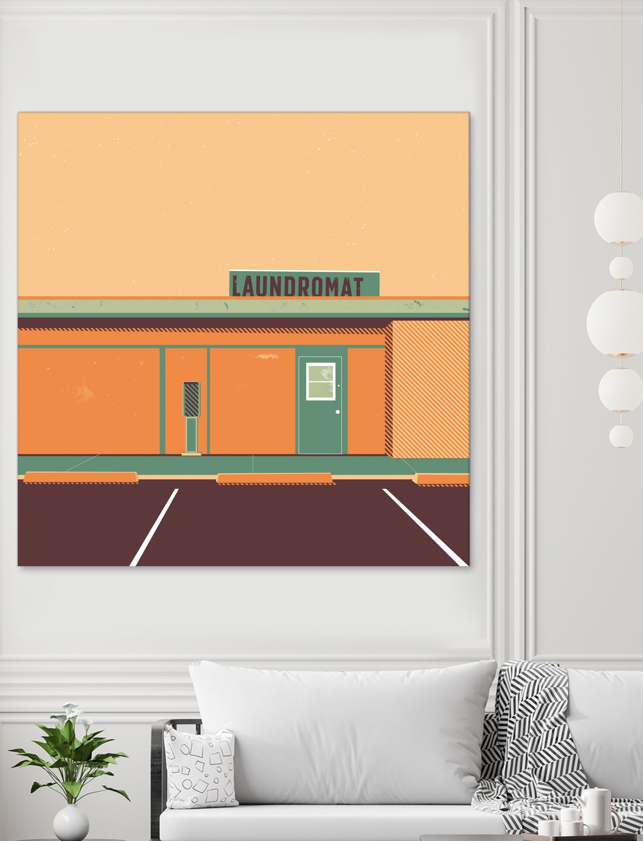 Desert Laundromat by Ben Stevens on GIANT ART - orange vector illustration