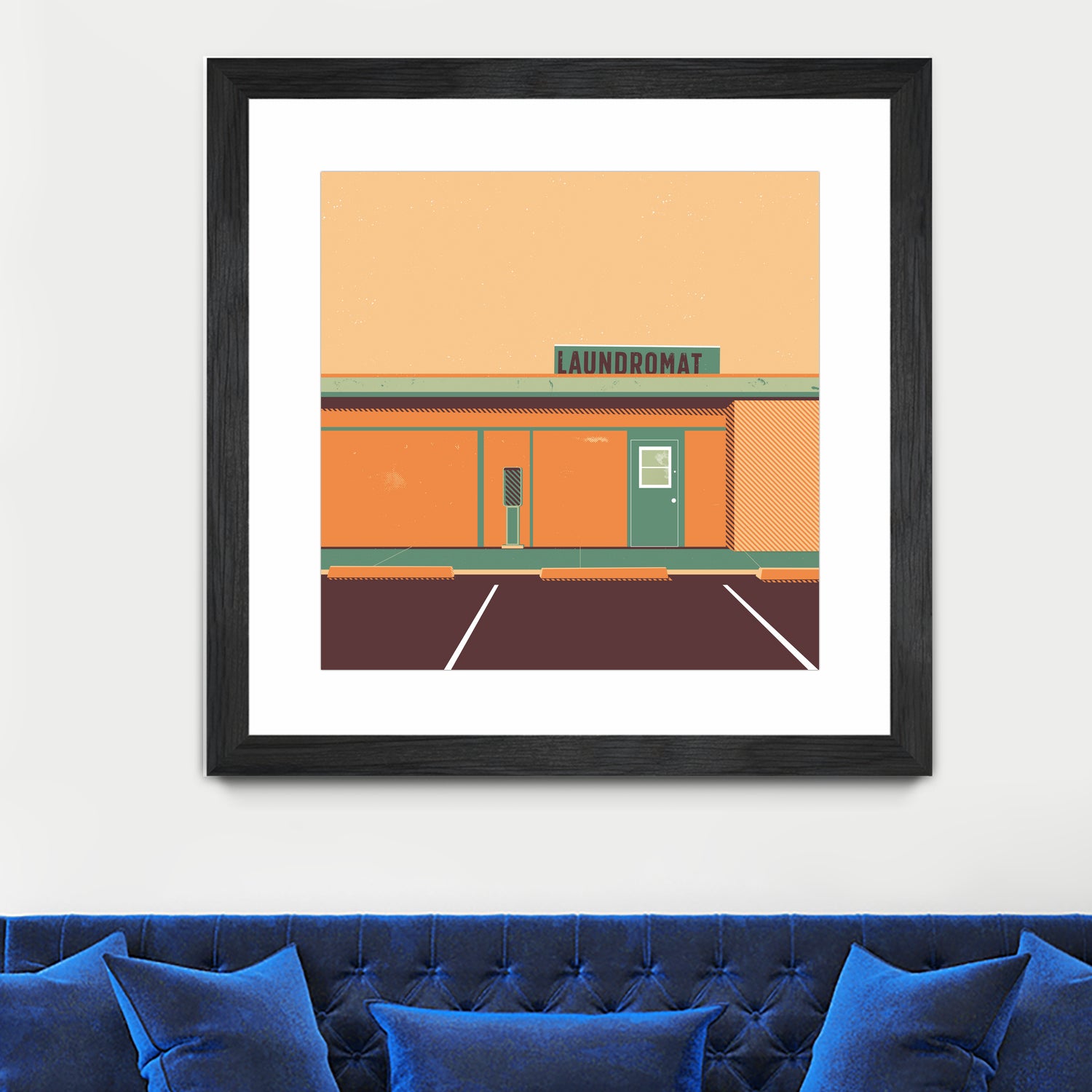 Desert Laundromat by Ben Stevens on GIANT ART - orange vector illustration