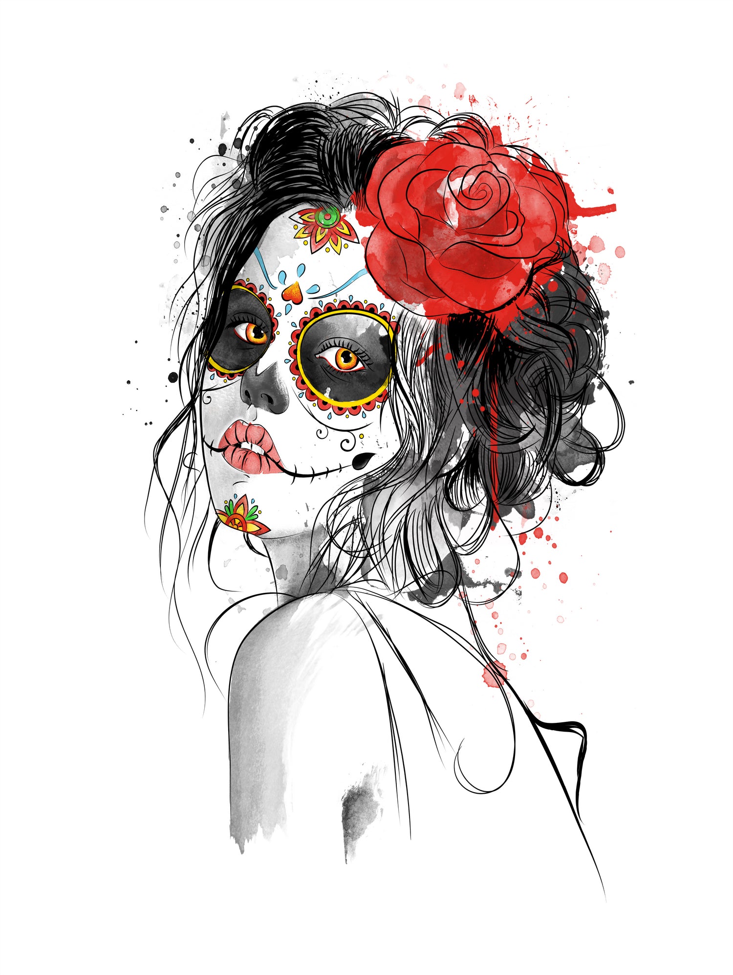 Dia de los Muertos by Antonio Camarena on GIANT ART - white digital painting