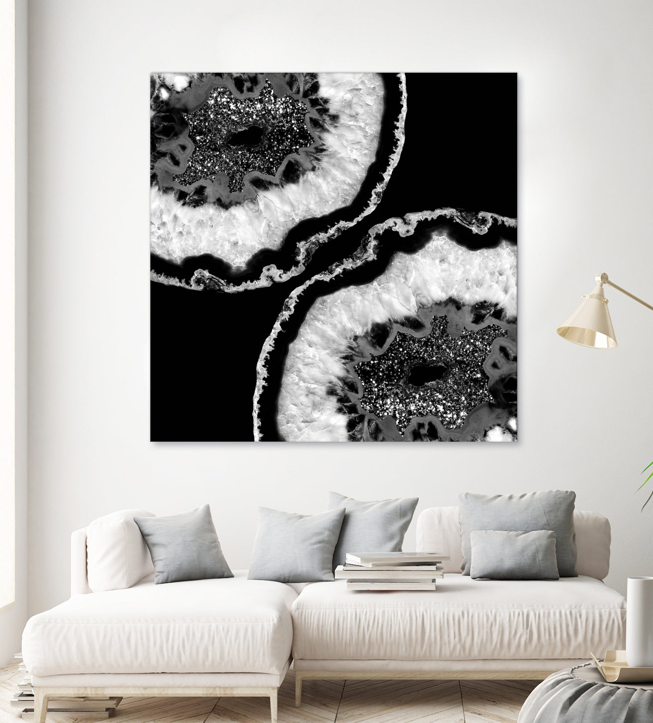 Gray Black White Agate Glitter Glamor #7 #gem #decor #art by Anita & Bella Jantz on GIANT ART - black photo illustration