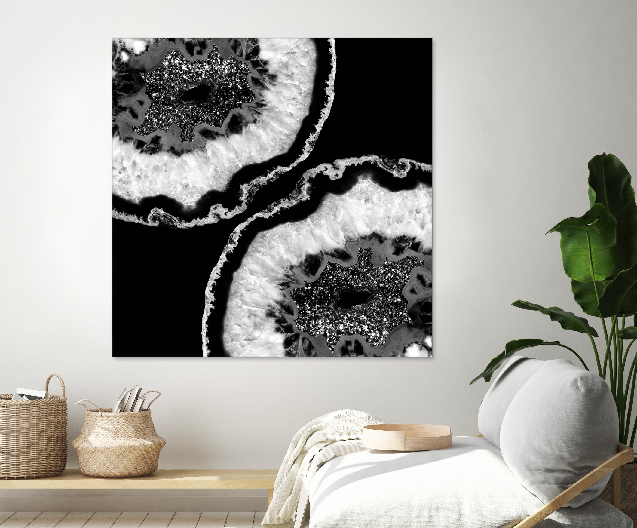 Gray Black White Agate Glitter Glamor #7 #gem #decor #art by Anita & Bella Jantz on GIANT ART - black photo illustration