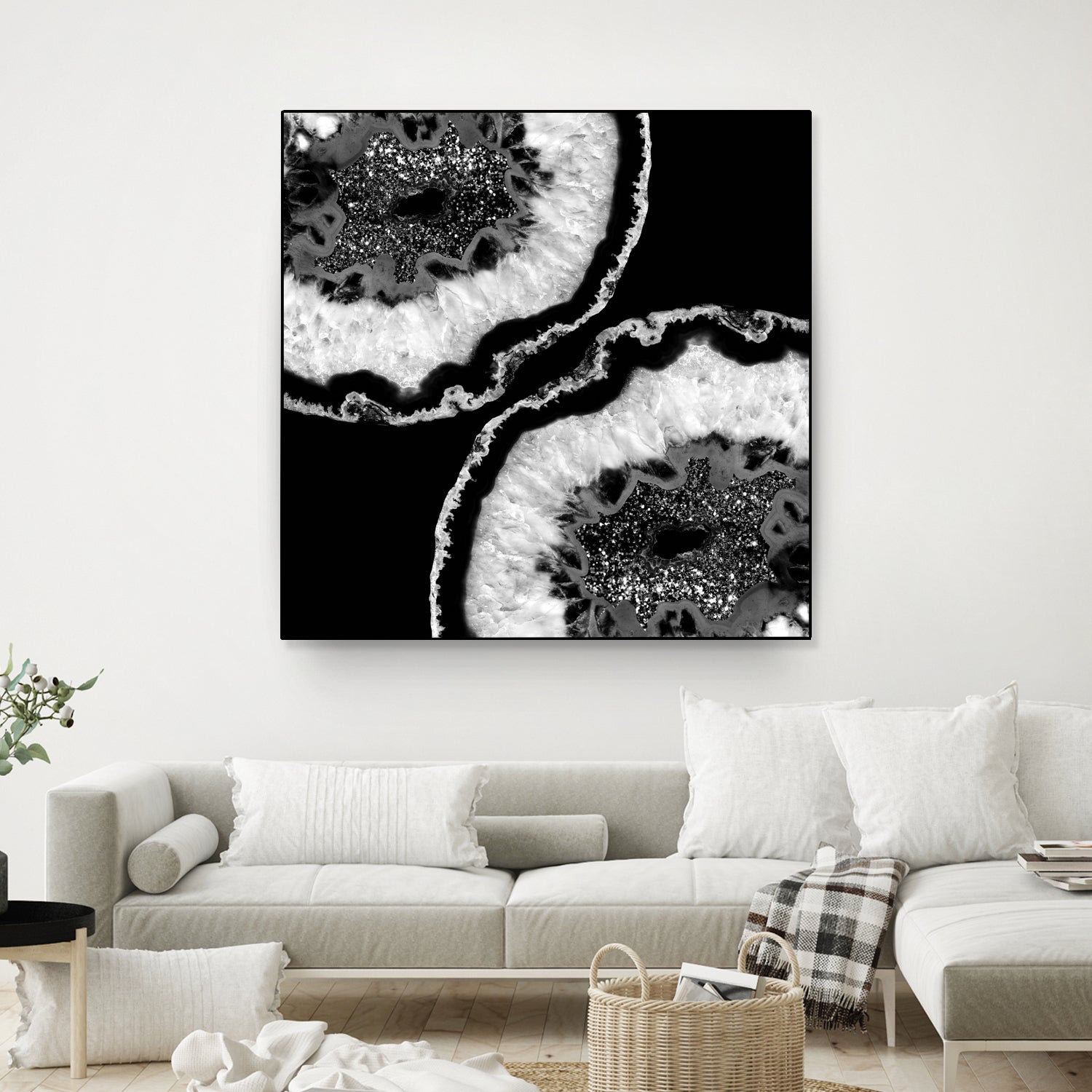 Gray Black White Agate Glitter Glamor #7 #gem #decor #art by Anita & Bella Jantz on GIANT ART - black photo illustration