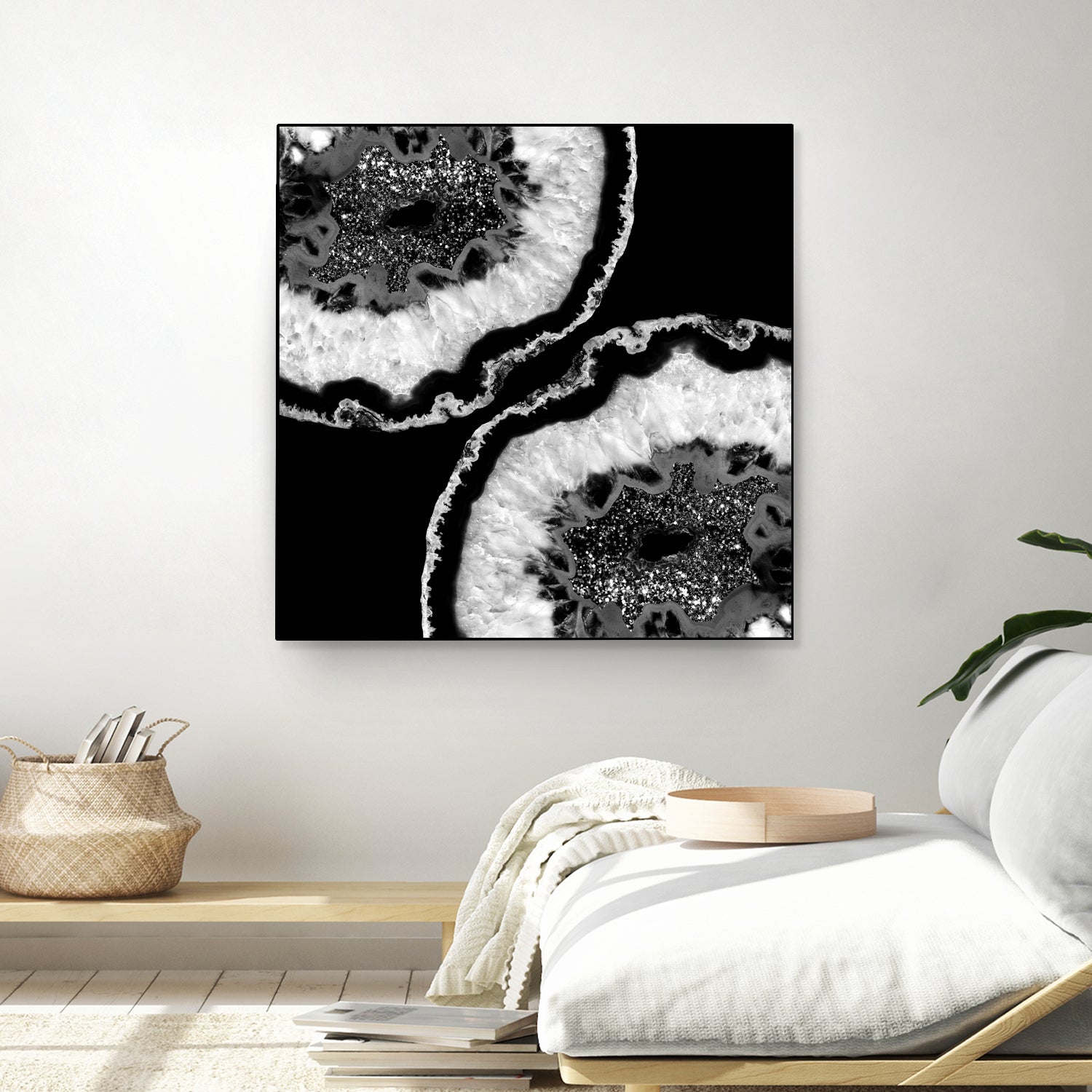 Gray Black White Agate Glitter Glamor #7 #gem #decor #art by Anita & Bella Jantz on GIANT ART - black photo illustration