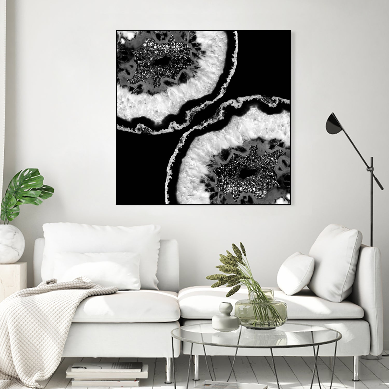 Gray Black White Agate Glitter Glamor #7 #gem #decor #art by Anita & Bella Jantz on GIANT ART - black photo illustration