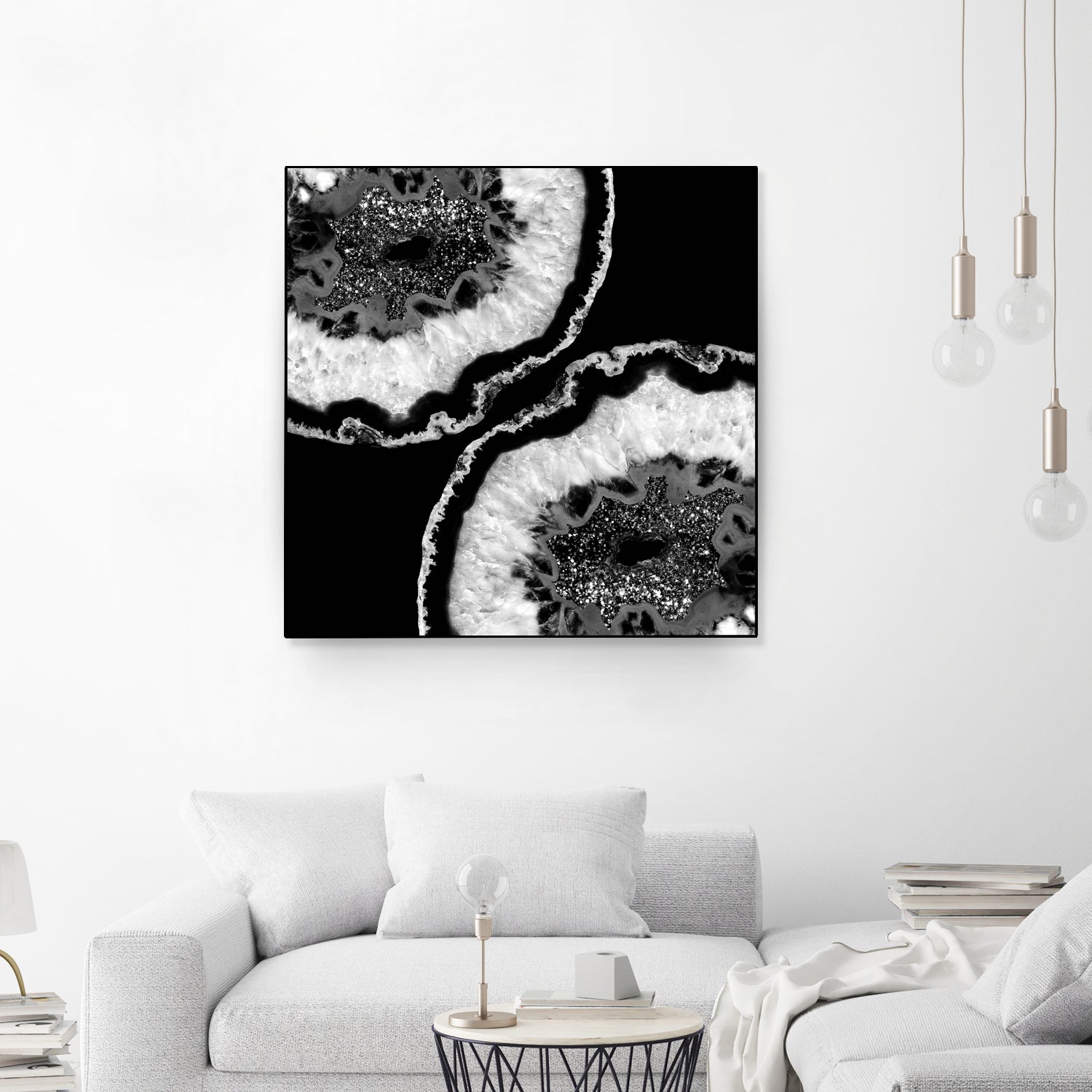 Gray Black White Agate Glitter Glamor #7 #gem #decor #art by Anita & Bella Jantz on GIANT ART - black photo illustration