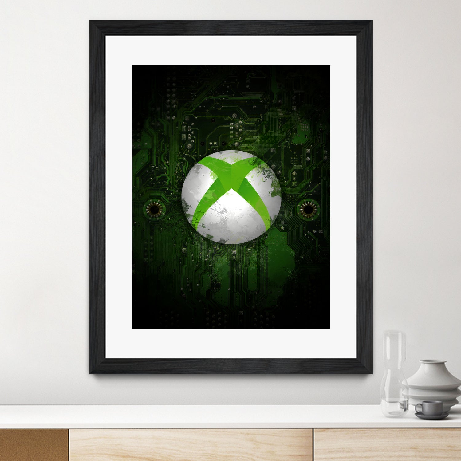 Xbox dark splatter by Jurijs Permanickis on GIANT ART - green digital painting