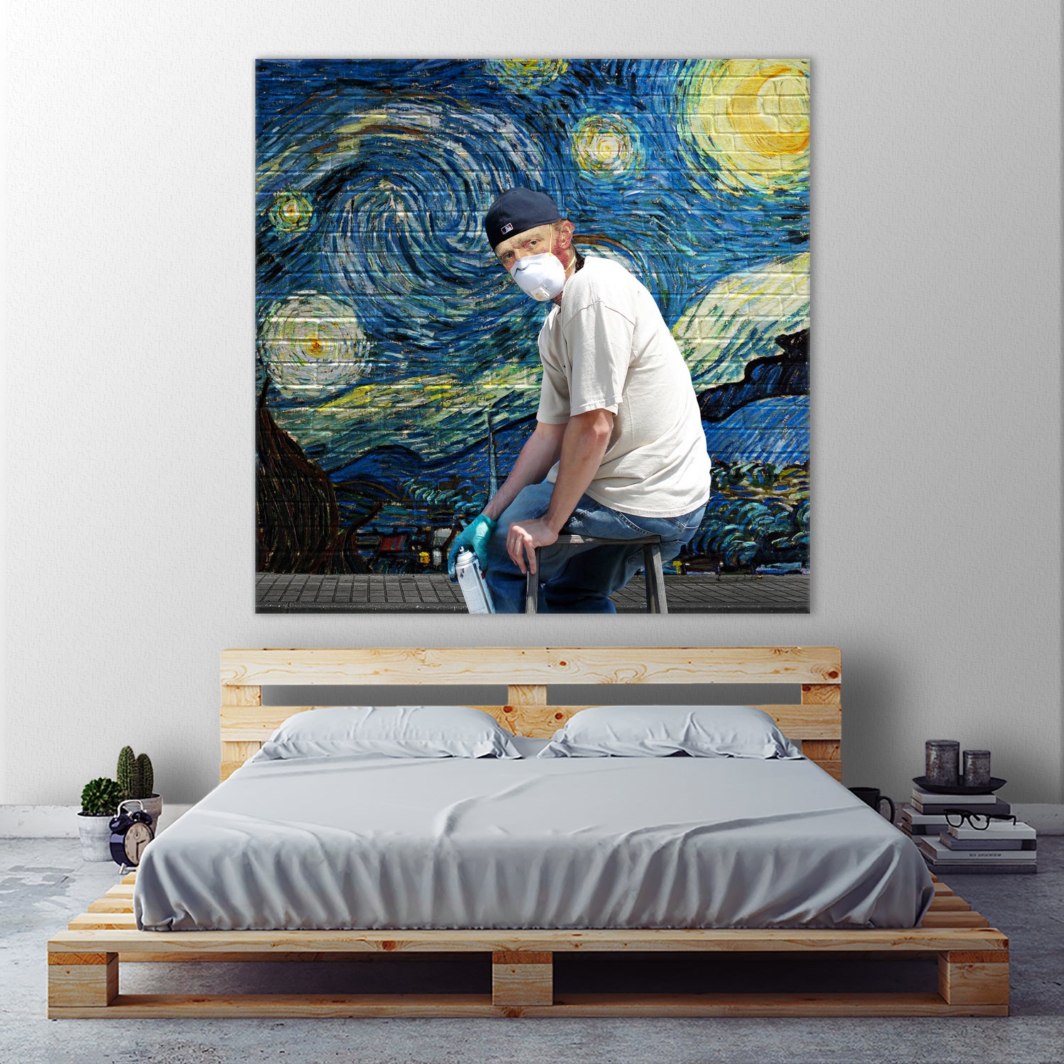 Street Art (Van Gogh) by Mehmet Geren on GIANT ART - blue photo manipulation