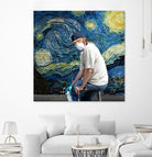 Street Art (Van Gogh) by Mehmet Geren on GIANT ART - blue photo manipulation