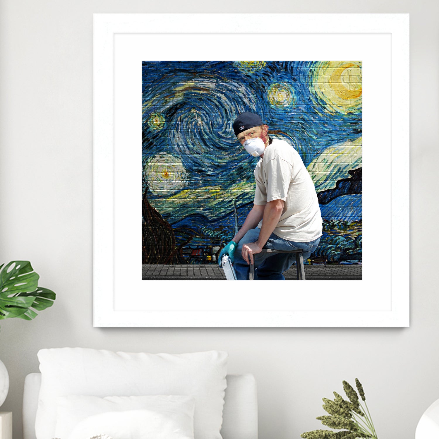 Street Art (Van Gogh) by Mehmet Geren on GIANT ART - blue photo manipulation