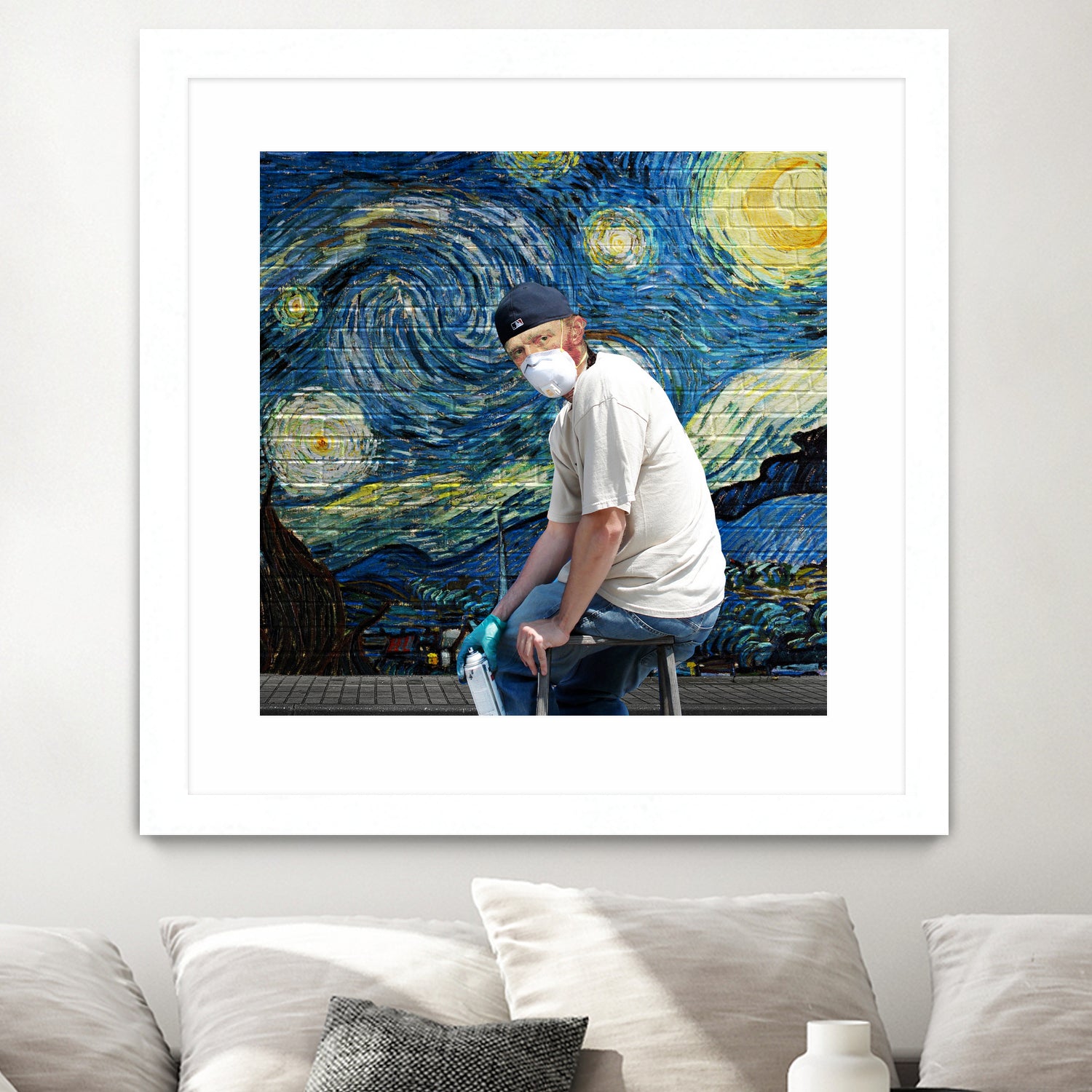 Street Art (Van Gogh) by Mehmet Geren on GIANT ART - blue photo manipulation