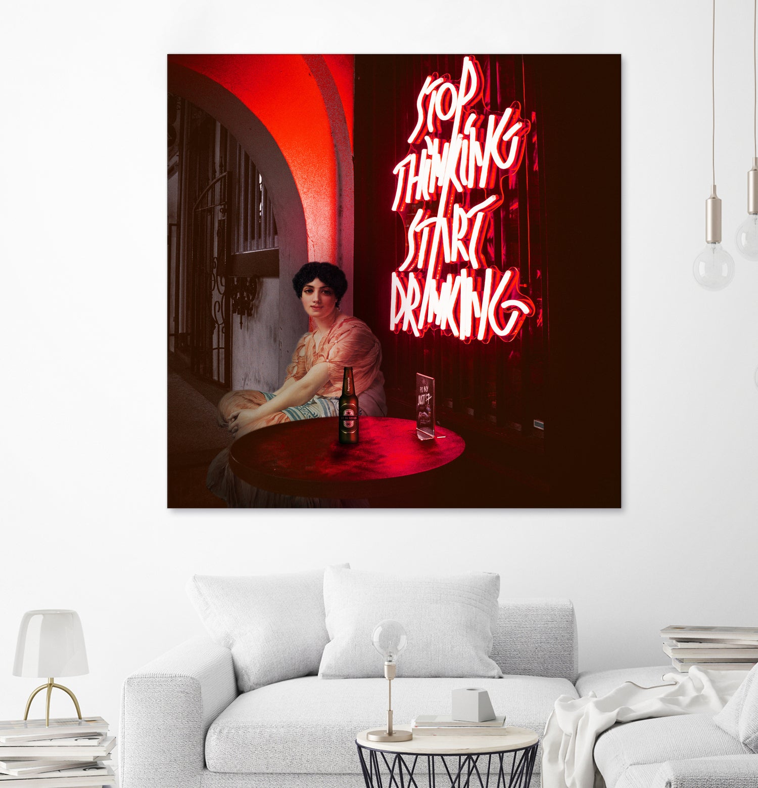 Stop Thinking, Start Drinking! by Mehmet Geren on GIANT ART - red photo manipulation