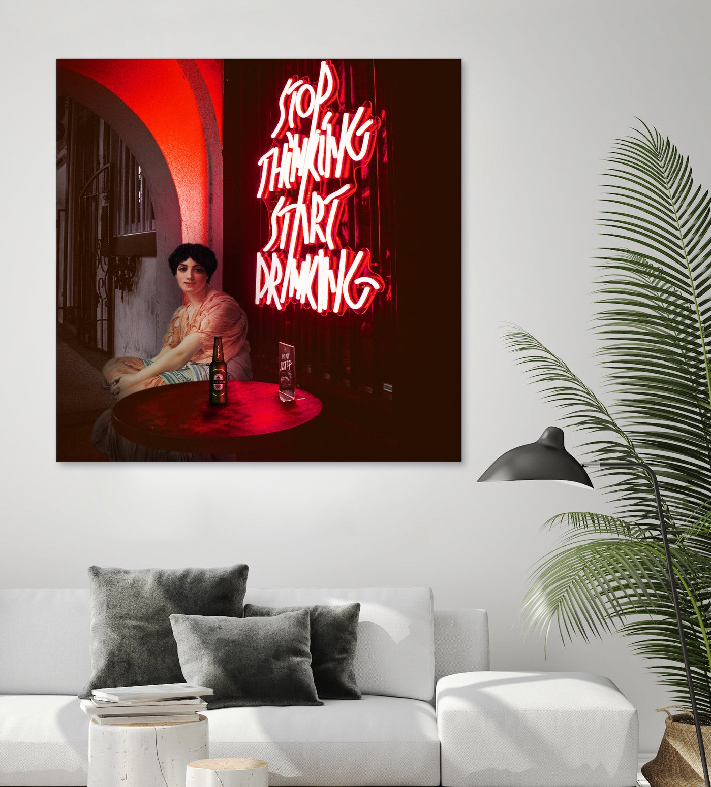 Stop Thinking, Start Drinking! by Mehmet Geren on GIANT ART - red photo manipulation