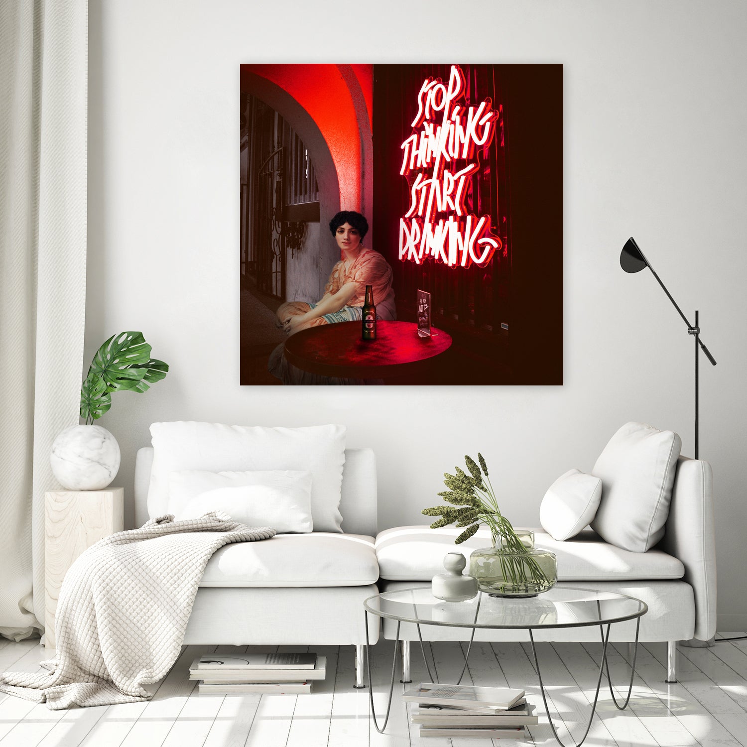 Stop Thinking, Start Drinking! by Mehmet Geren on GIANT ART - red photo manipulation