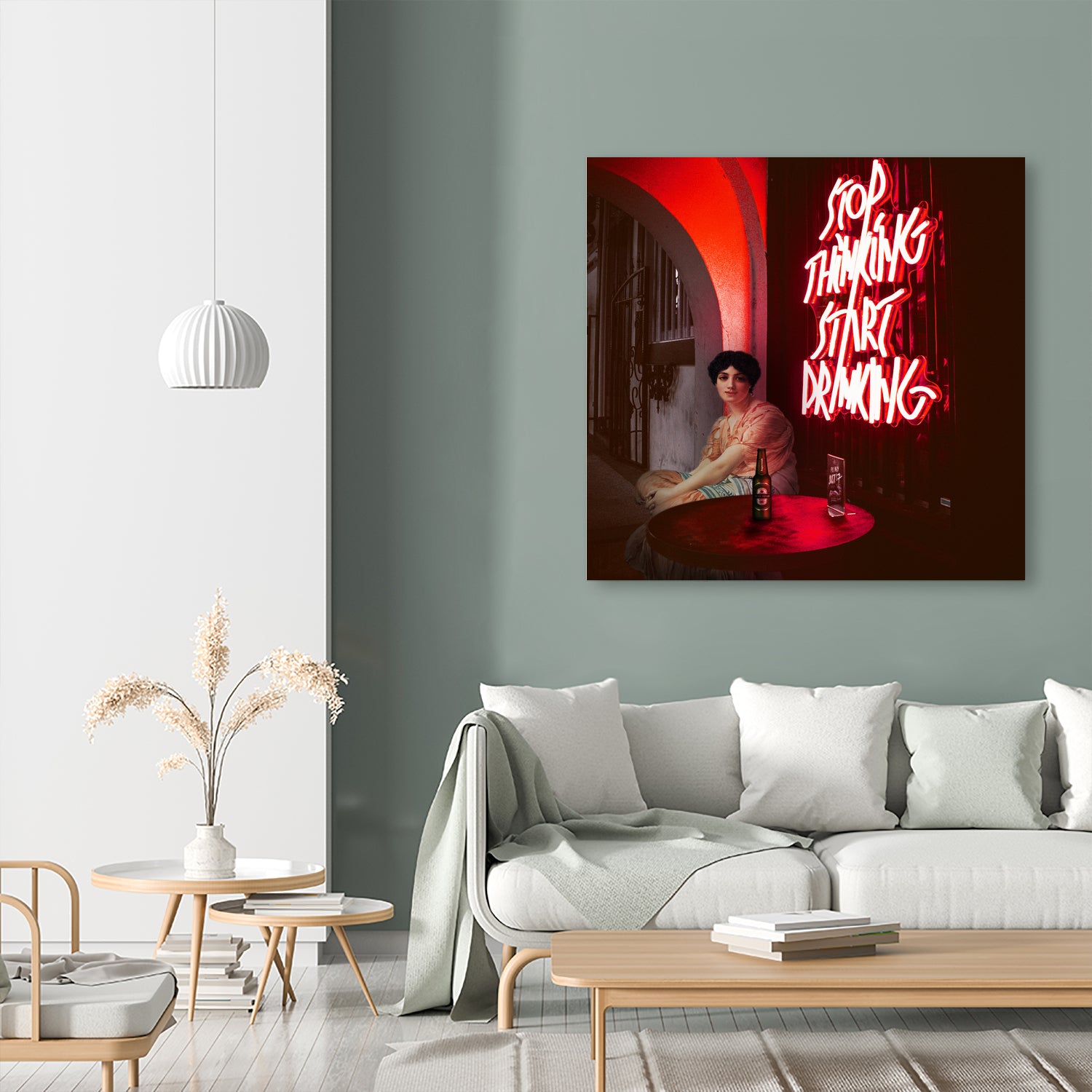 Stop Thinking, Start Drinking! by Mehmet Geren on GIANT ART - red photo manipulation