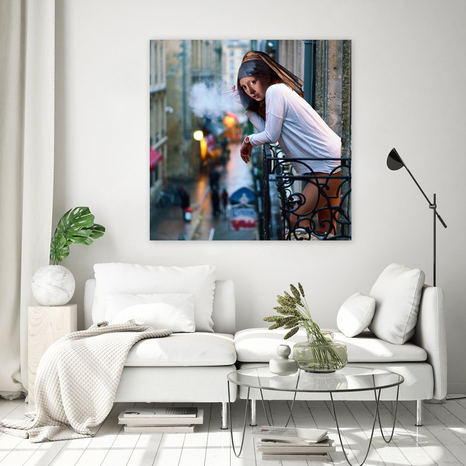 Pearl Earring Girl by Mehmet Geren on GIANT ART - blue photo manipulation