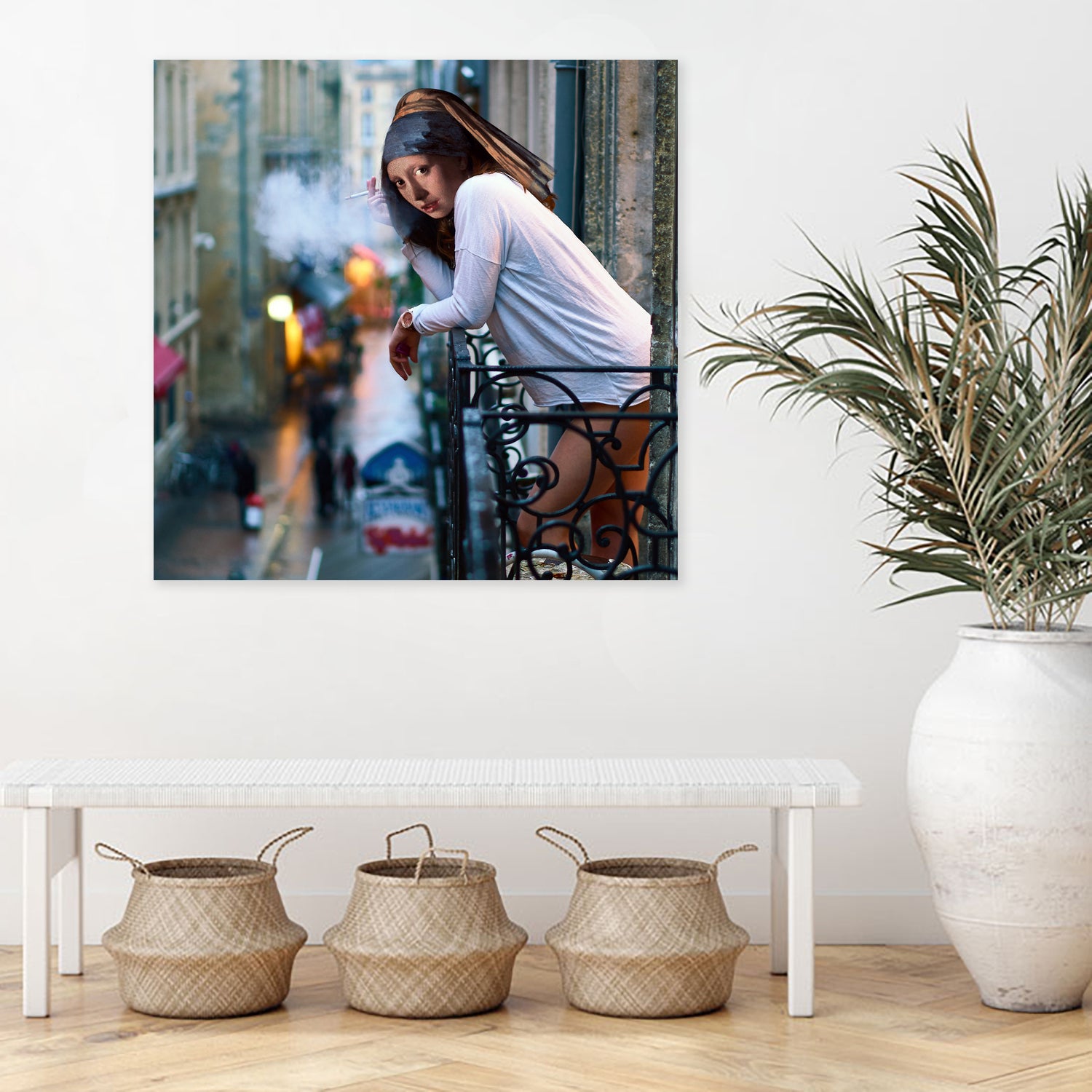 Pearl Earring Girl by Mehmet Geren on GIANT ART - blue photo manipulation