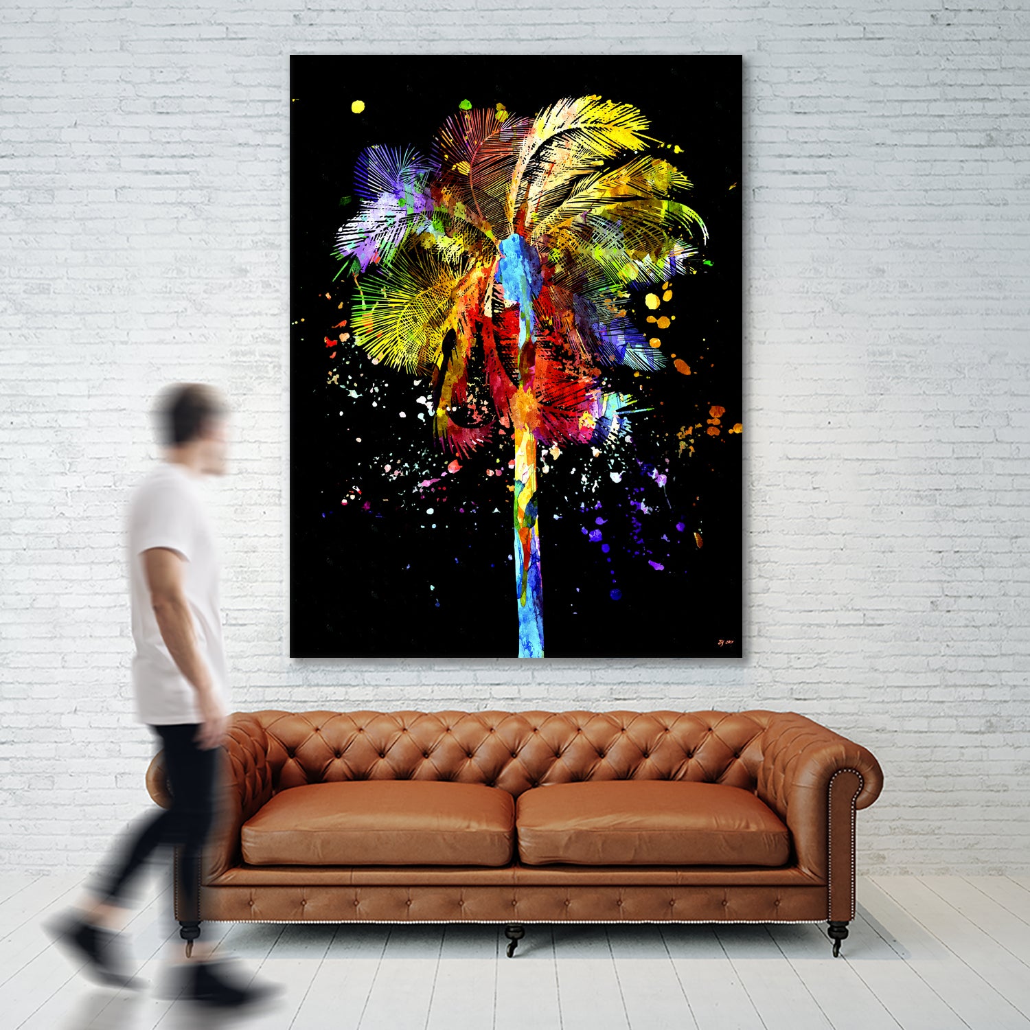 Palm Tree by Daniel Janda on GIANT ART - black mixed media