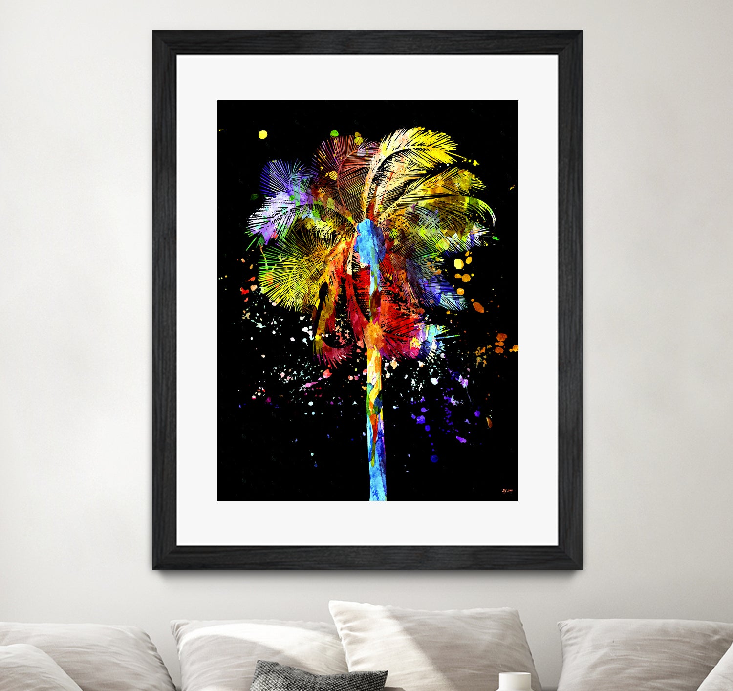 Palm Tree by Daniel Janda on GIANT ART - black mixed media