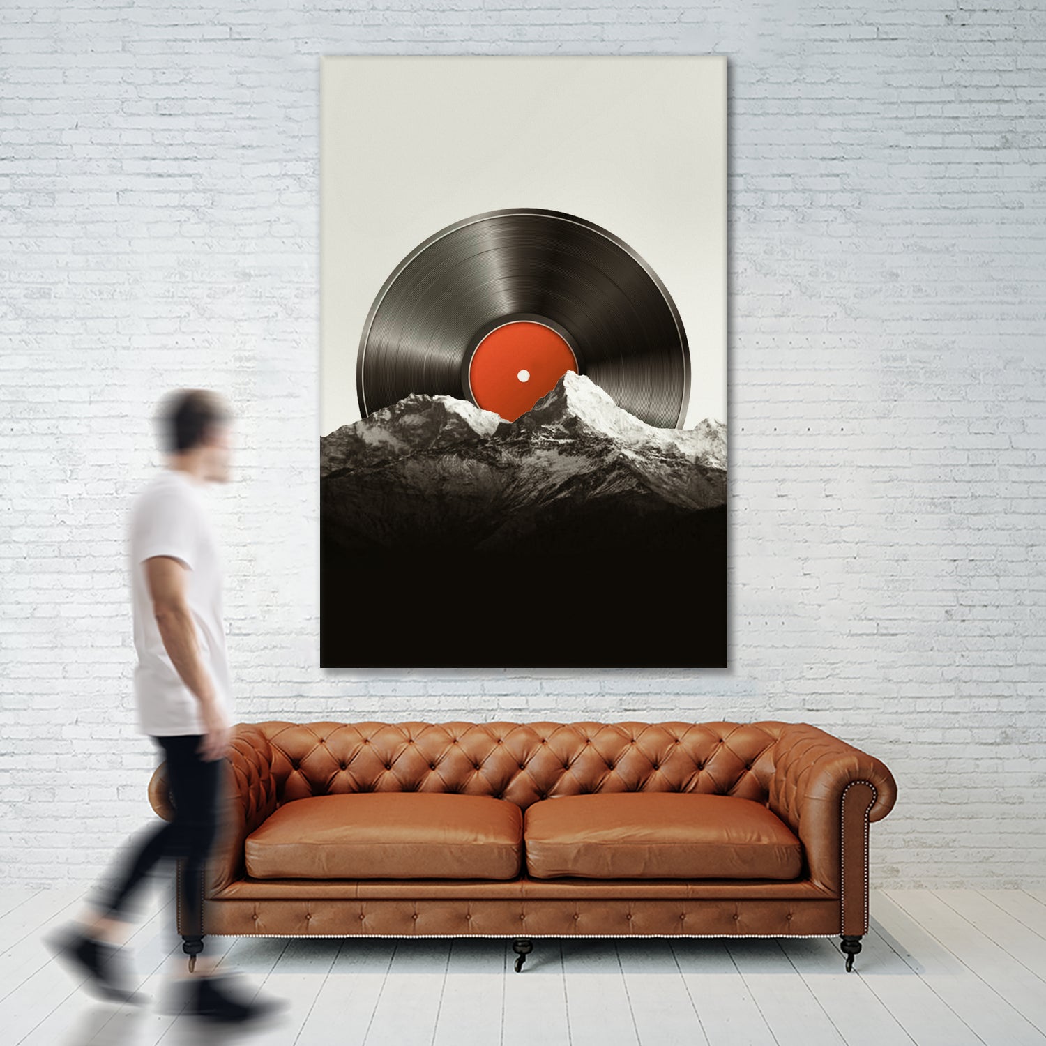 Retro vinyl record by Menelaos Trompoukis on GIANT ART - black digital painting