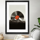 Retro vinyl record by Menelaos Trompoukis on GIANT ART - black digital painting