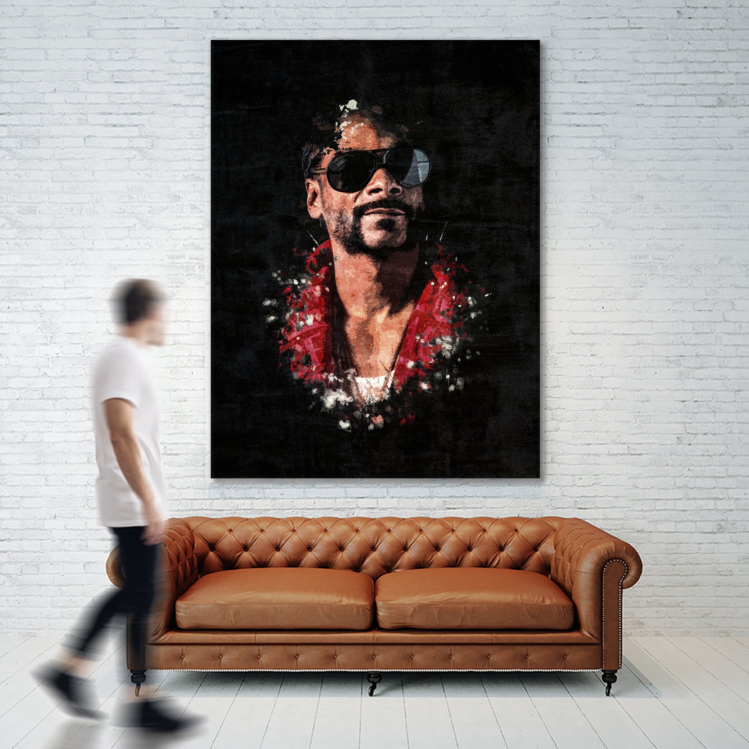 Snoop Dogg Splatter Painting by Jurijs Permanickis on GIANT ART - black digital painting