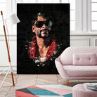 Snoop Dogg Splatter Painting by Jurijs Permanickis on GIANT ART - black digital painting