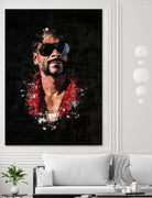 Snoop Dogg Splatter Painting by Jurijs Permanickis on GIANT ART - black digital painting