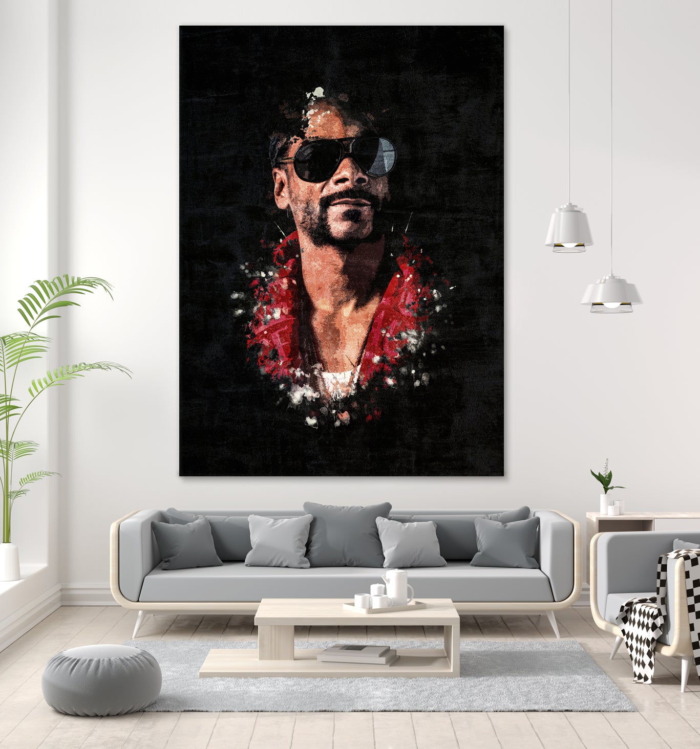 Snoop Dogg Splatter Painting by Jurijs Permanickis on GIANT ART - black digital painting