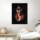 Snoop Dogg Splatter Painting by Jurijs Permanickis on GIANT ART - black digital painting