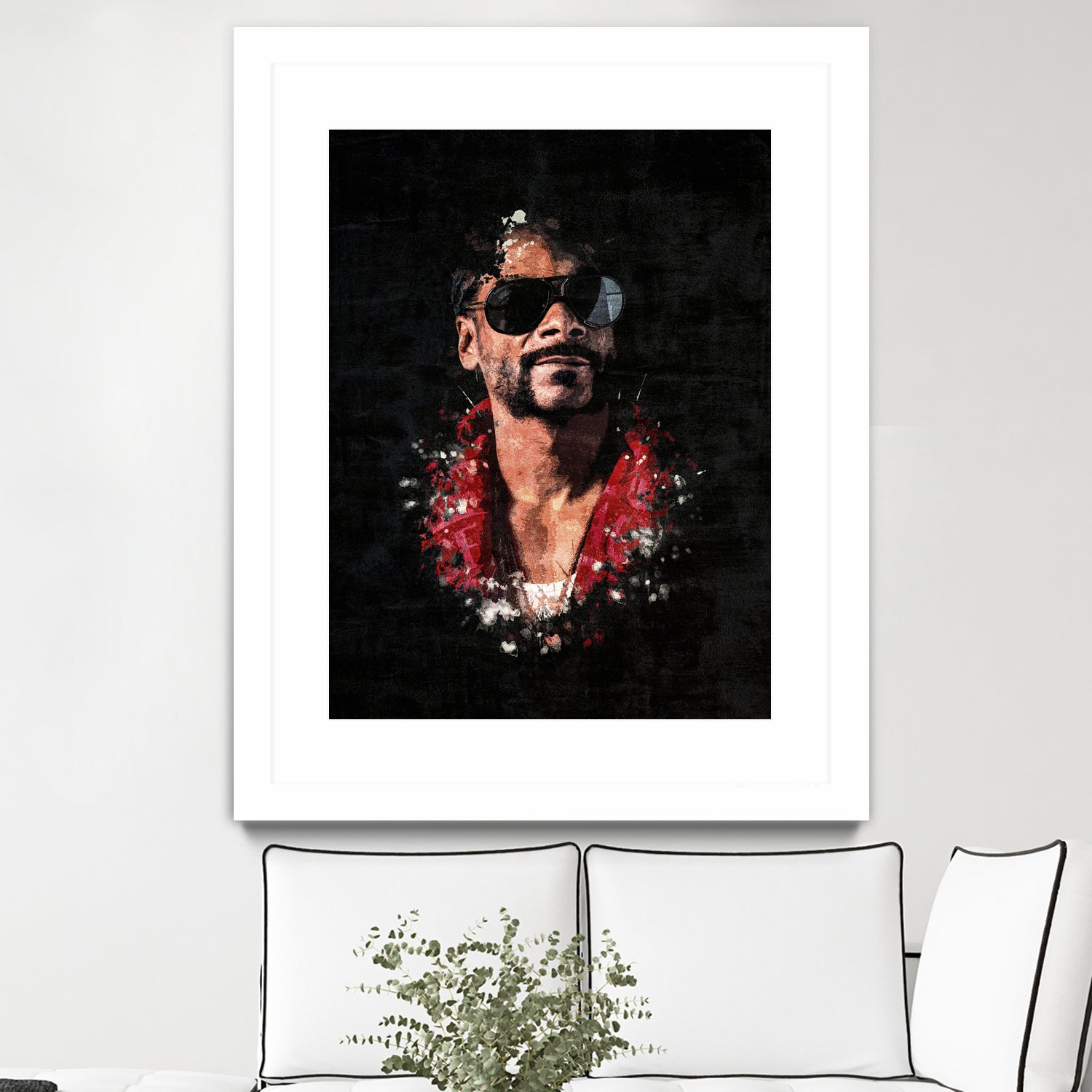 Snoop Dogg Splatter Painting by Jurijs Permanickis on GIANT ART - black digital painting