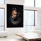 Kanye West Splatter Painting by Jurijs Permanickis on GIANT ART - black digital painting