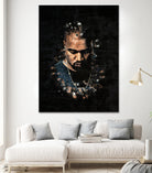 Kanye West Splatter Painting by Jurijs Permanickis on GIANT ART - black digital painting