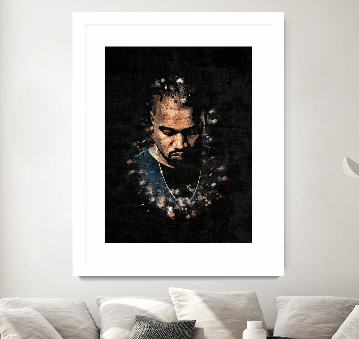 Kanye West Splatter Painting by Jurijs Permanickis on GIANT ART - black digital painting