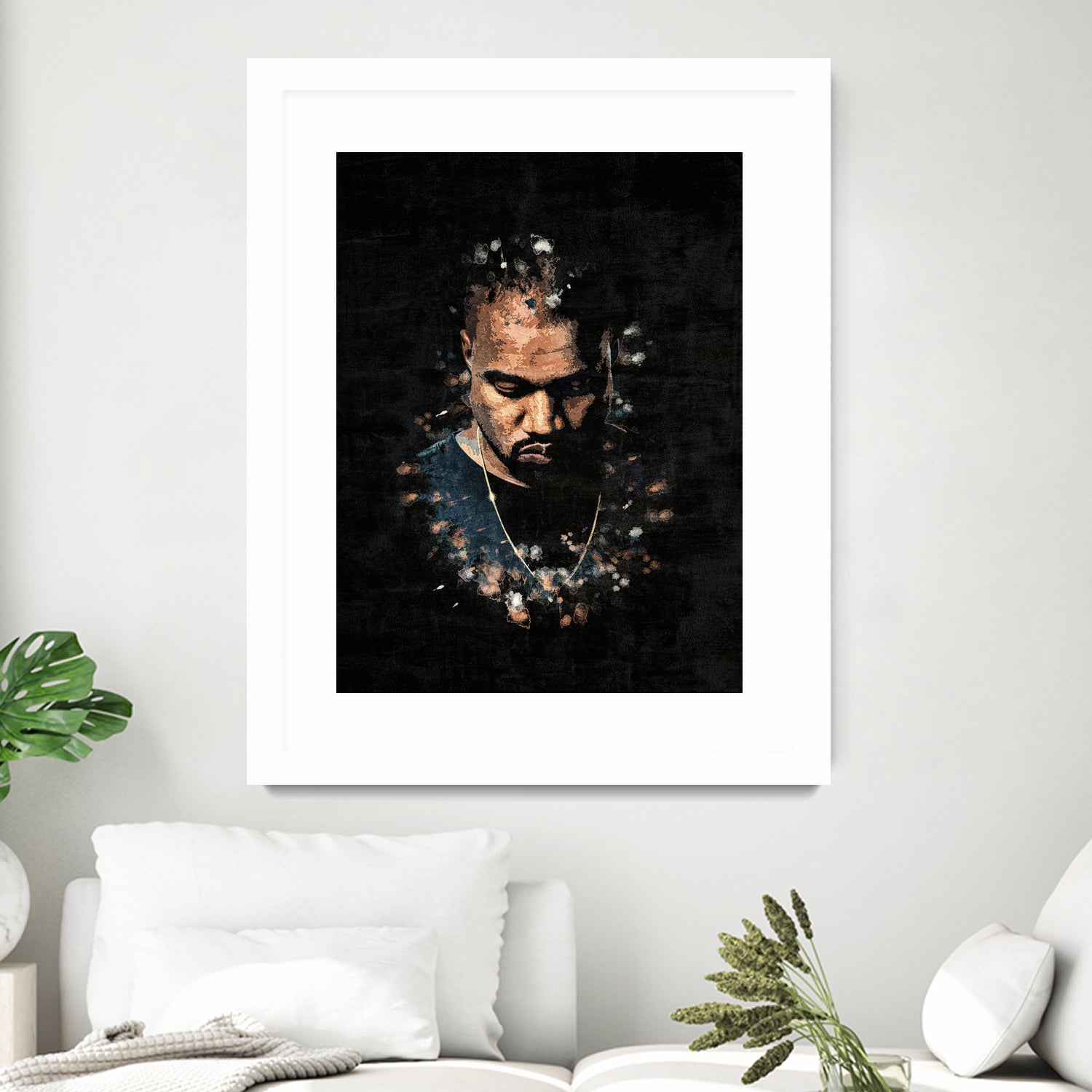 Kanye West Splatter Painting by Jurijs Permanickis on GIANT ART - black digital painting